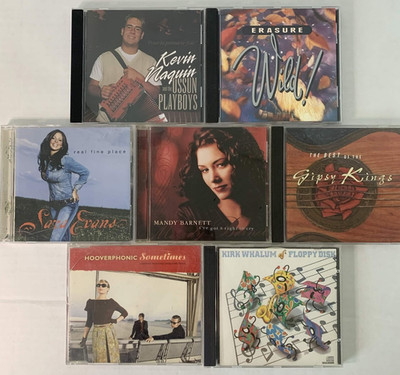 MIXED LOT OF 7 CD'S SARA EVANS , ERASURE, GIPSY KINGS,KEVIN NAQUIN +