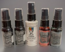 Ranger Dylusions Shimmer Spray Bundle W/Media Gloss Spray All New  Sealed 5pcs