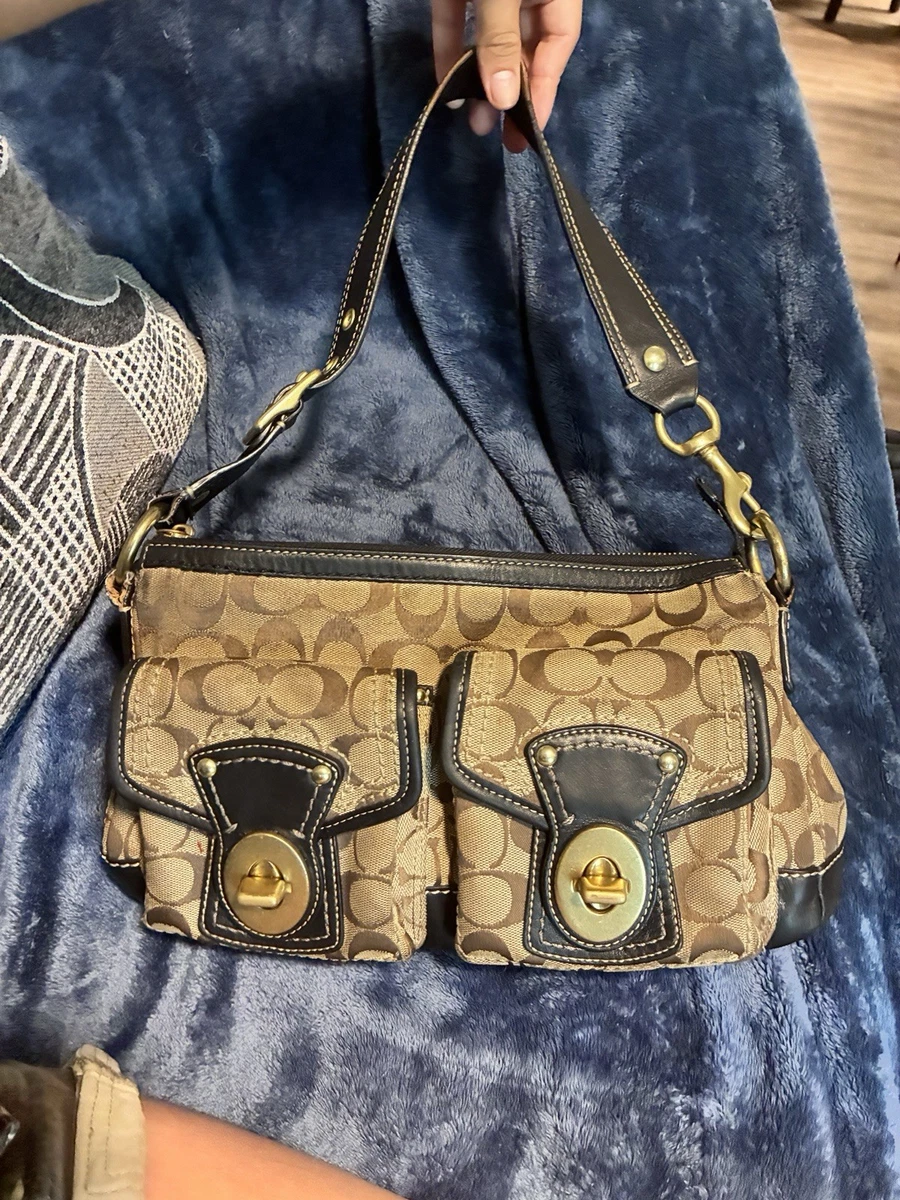 Turn Lock Canvas Exterior Shoulder Bag Bags & Handbags for Women