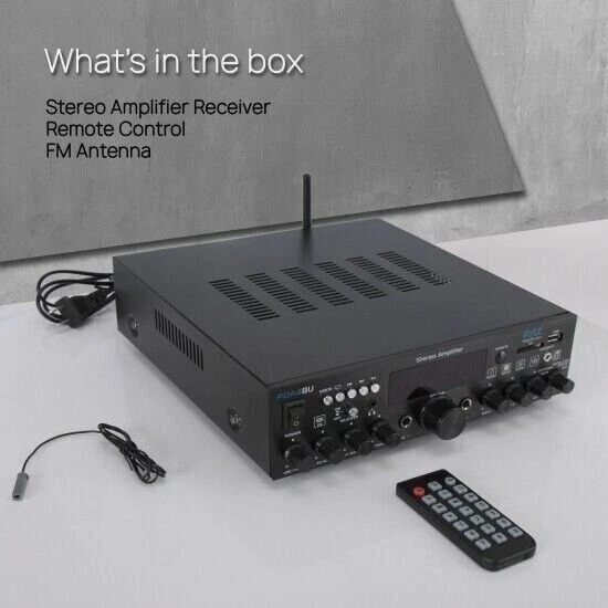 Pyle Wireless Bluetooth Home Stereo Amplifier-Multi-Channel 200 Watt Powe PDA4BU - Image 2 of 4