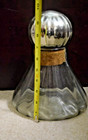 Vintage Mexican Hand Blown Glass Decanter with Mercury Glass Stopper — photo 9