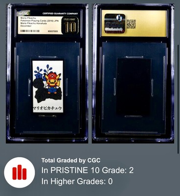 Pokémon 2016 Mario Pikachu Hanafuda Japanese CGC Pristine 10 RARE