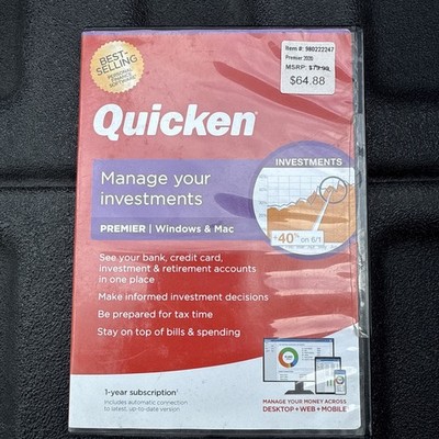 Quicken QUI940800F079 Premier Personal Finance Software