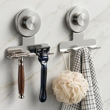 Suction Cup Razor Holder for Shower, Heavy-Duty 7KG Suction Hooks for Razor, ...