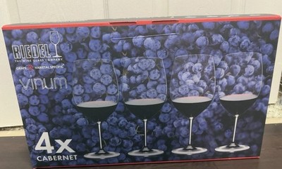 Riedel 5416 4-Piece Vinum Cabernet Sauvignon/Merlot Wine Glass NEW OPEN BOX
