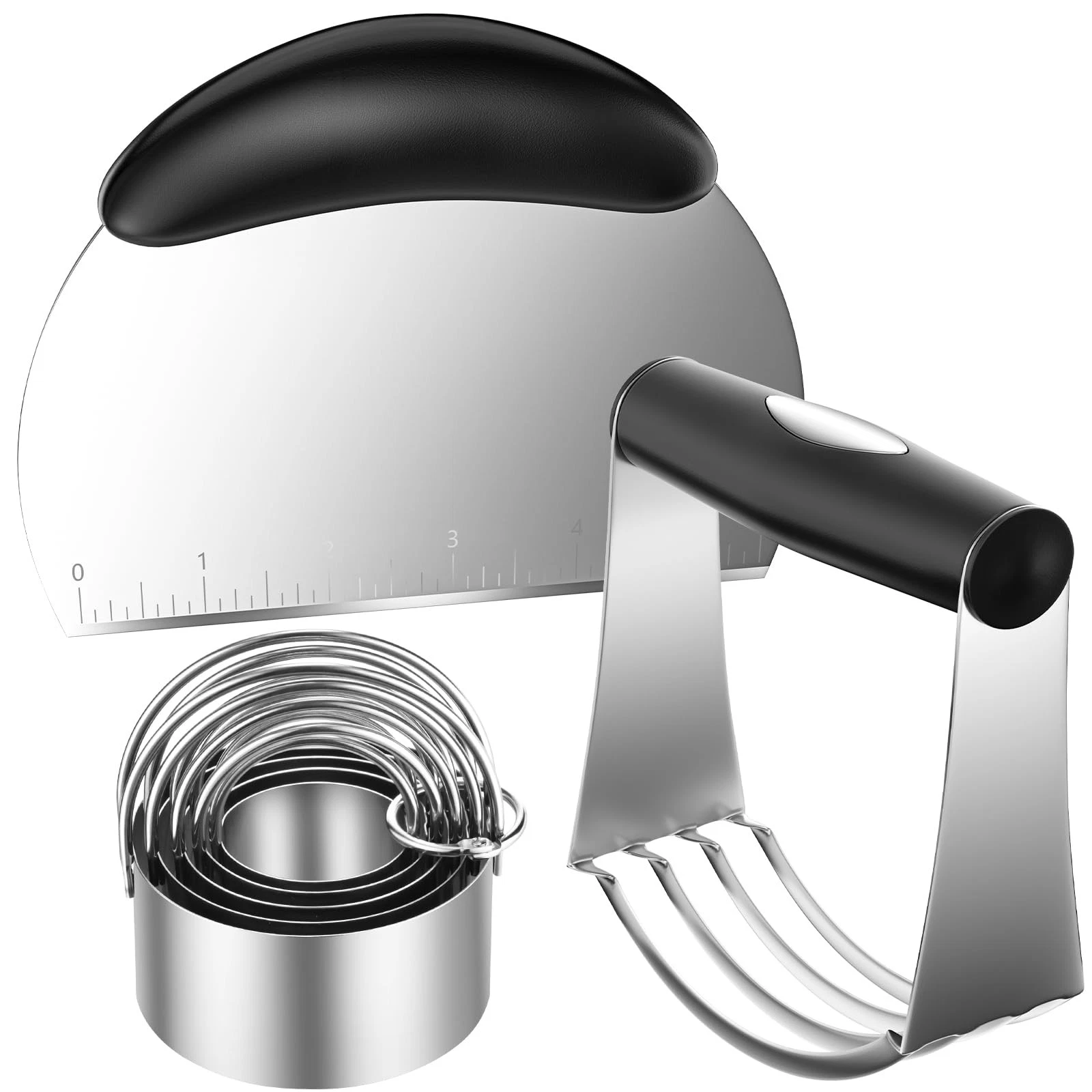 Pastry Cutter Biscuit Cutter Dough Cutters, Stainless Steel Butter Pastry Cut...