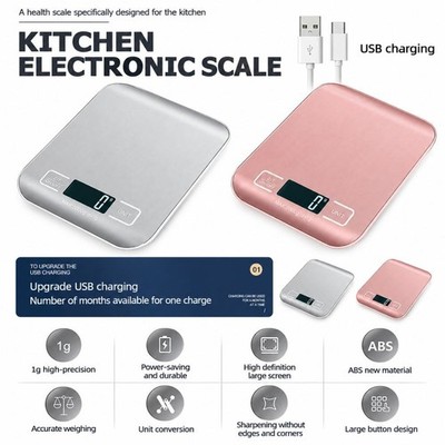 Digitale Küchenwaage Elektronische LCD Lebensmittelwaage Post Kochen Backen Waage