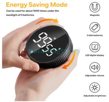 HOT Digital Magnetic Countdown Alarm Clock Study Stopwatc Kitchen Timer Cooking