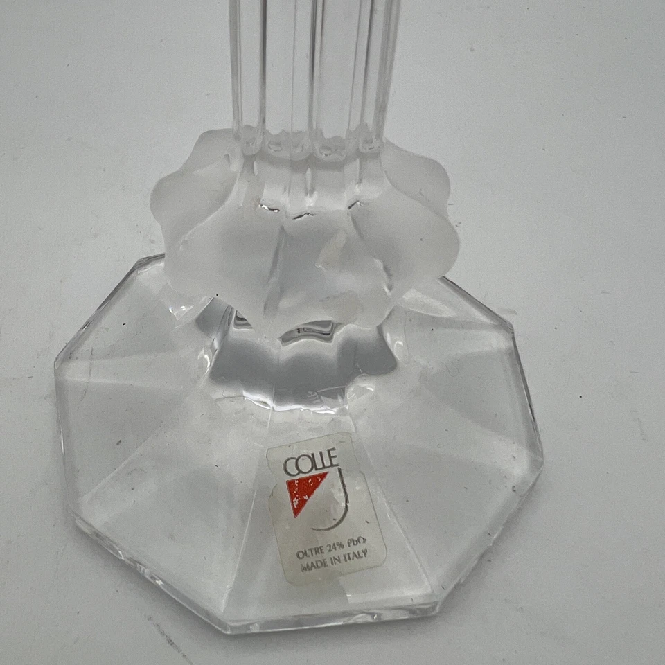 Candeliere in cristallo COLLE porta candela vetro candelabro candela vintage - Immagine 3 di 4