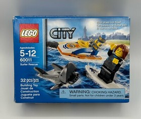 Lego CITY 60011 ~ SURFER RESCUE ~  Retired NEW OPEN BOX Surfboard  SHARK Jet Ski