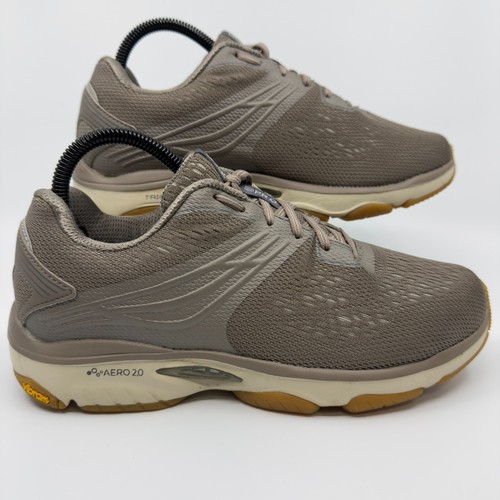 Abeo Aero 2.0 Womens 8.5 8 1/2 M Running Shoe Brown Beige Gum Vibram Lace Up Low