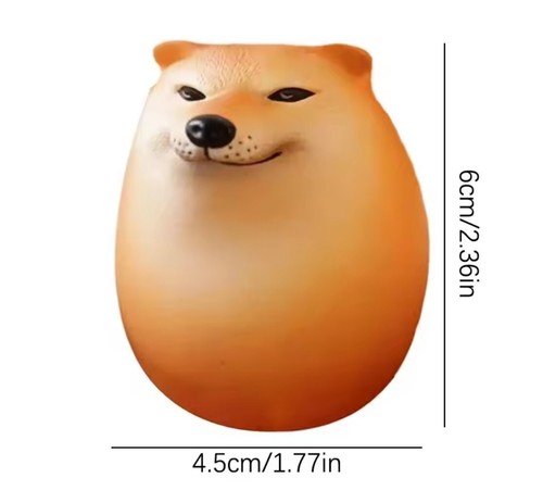 Creativo Shiba Inu Realista Forma de Huevo Divertido Escritorio Hogar Oficina Nevera Decoración - Imagen 4 de 5