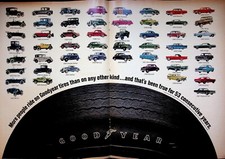 1968 Good Year Tires Centerfold 2-page Print Ad Vintage Car 53 Consecutive Years