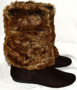 vegan faux fur boots