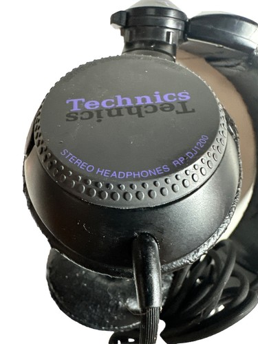 Technics Rp-Dj1200 rare cuffie nere necessitano di pad nuovi spedizione gratuita - Foto 4 di 5