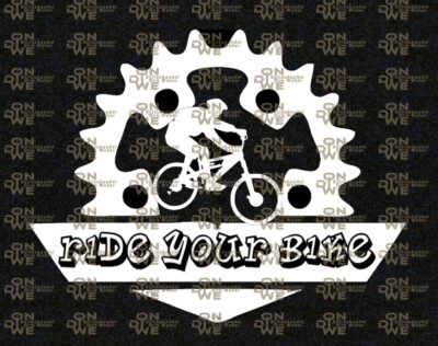 Aufkleber ''Ride your Bike 2'' Autoaufkleber, Funaufkleber, Fahrrad, MTB (1123)