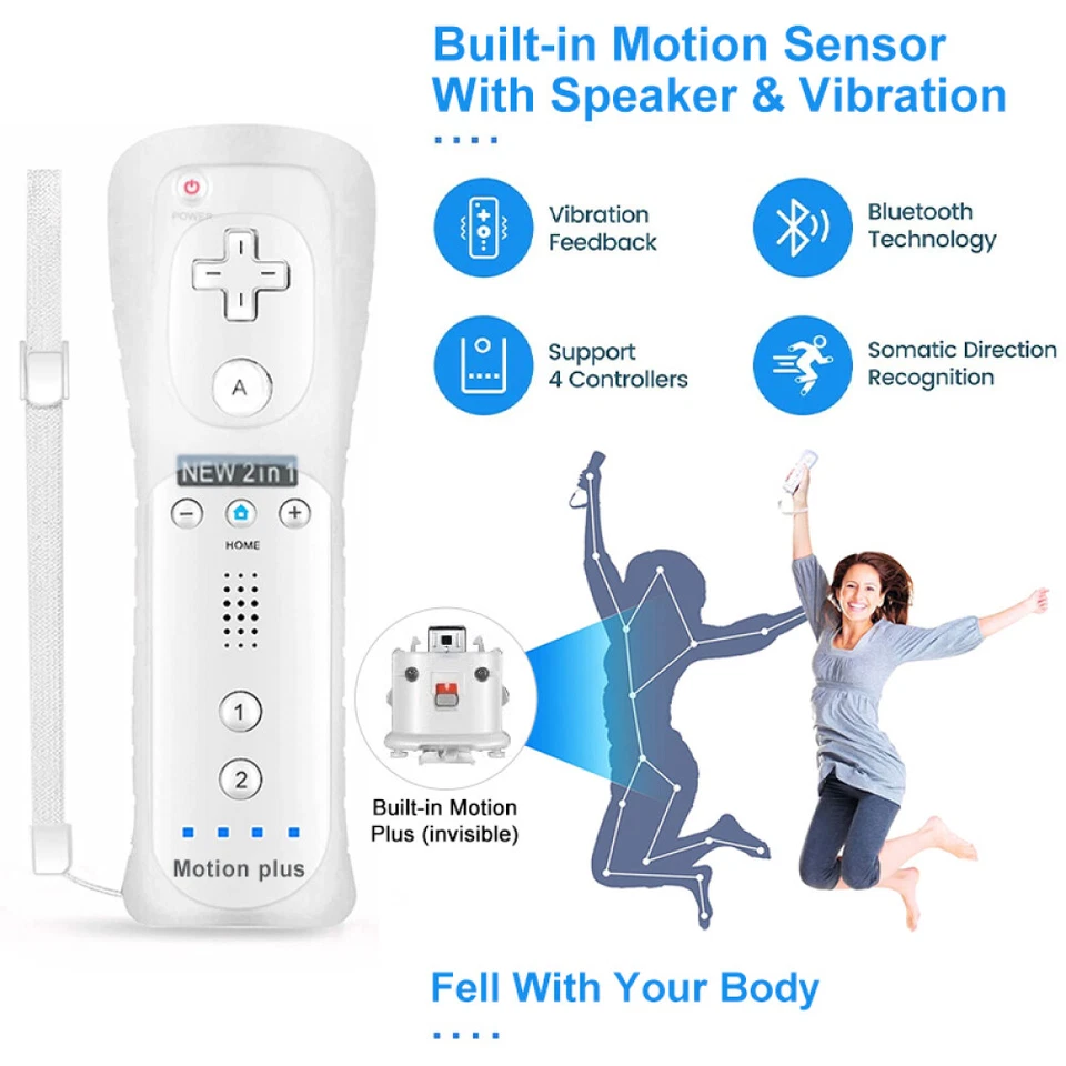 Nintendo Wii / U 2 in 1 Remote Motion Plus Inside Controller & Nunchuk - Bild 4 von 4