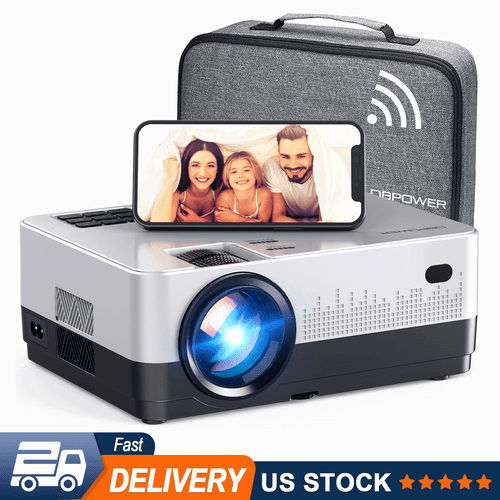 Portable WIFI Projector 8500 Lumen 1080P HD Video Movie Home Theater Cinema HDMI