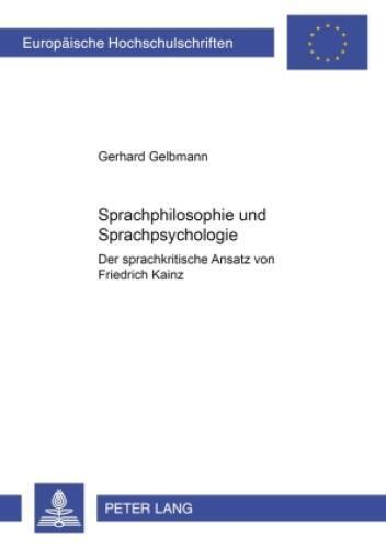 Thumbnail - Sprachphilosophie Und Sprachpsychologie Der Sprachkritische Ansatz Von