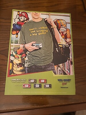2005 Nintendo Game Boy Micro DONKEY KONG SUPER MARIO Promo Print Ad ...