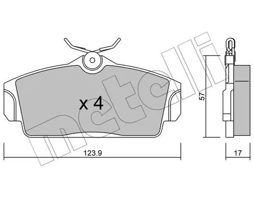 Pastiglie freno 22-0305-0 METELLI per NISSAN PRIMERA PRIMERA Hatchback ALMERA II