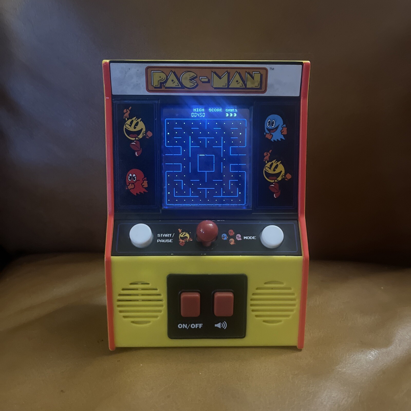 Pacman Mini Arcade Handheld Video Game Bandai Namco Toy Pac Man