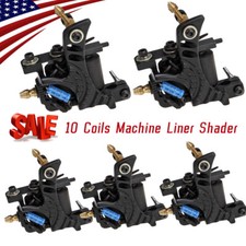 5-pack Tattoo Coil Machine Shader Liner Tattoo Machines Iron 10 Wrap Coils Y43