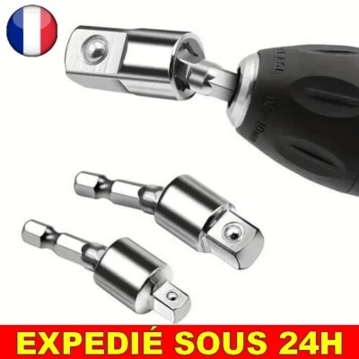 ✅ 3 PCS Perceuse électrique 360 Tournevis Manchon Adaptateur Universel Outils - Photo 1/4