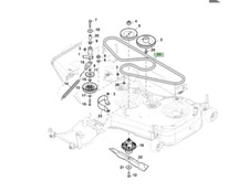 Cinghia di deep deck originale John Deere X739 tagliaerba 48 pollici Accel M172662