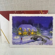 Habitat Hope Snowman Greeting Collection Christmas Night Holiday Season Card