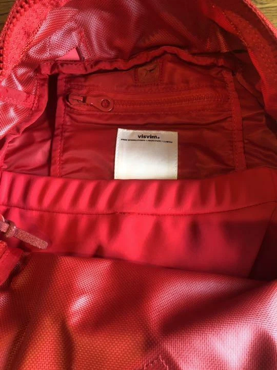 visvim BALLISTIC 22L RED Backpack Hand Bag Men Suede Leather From