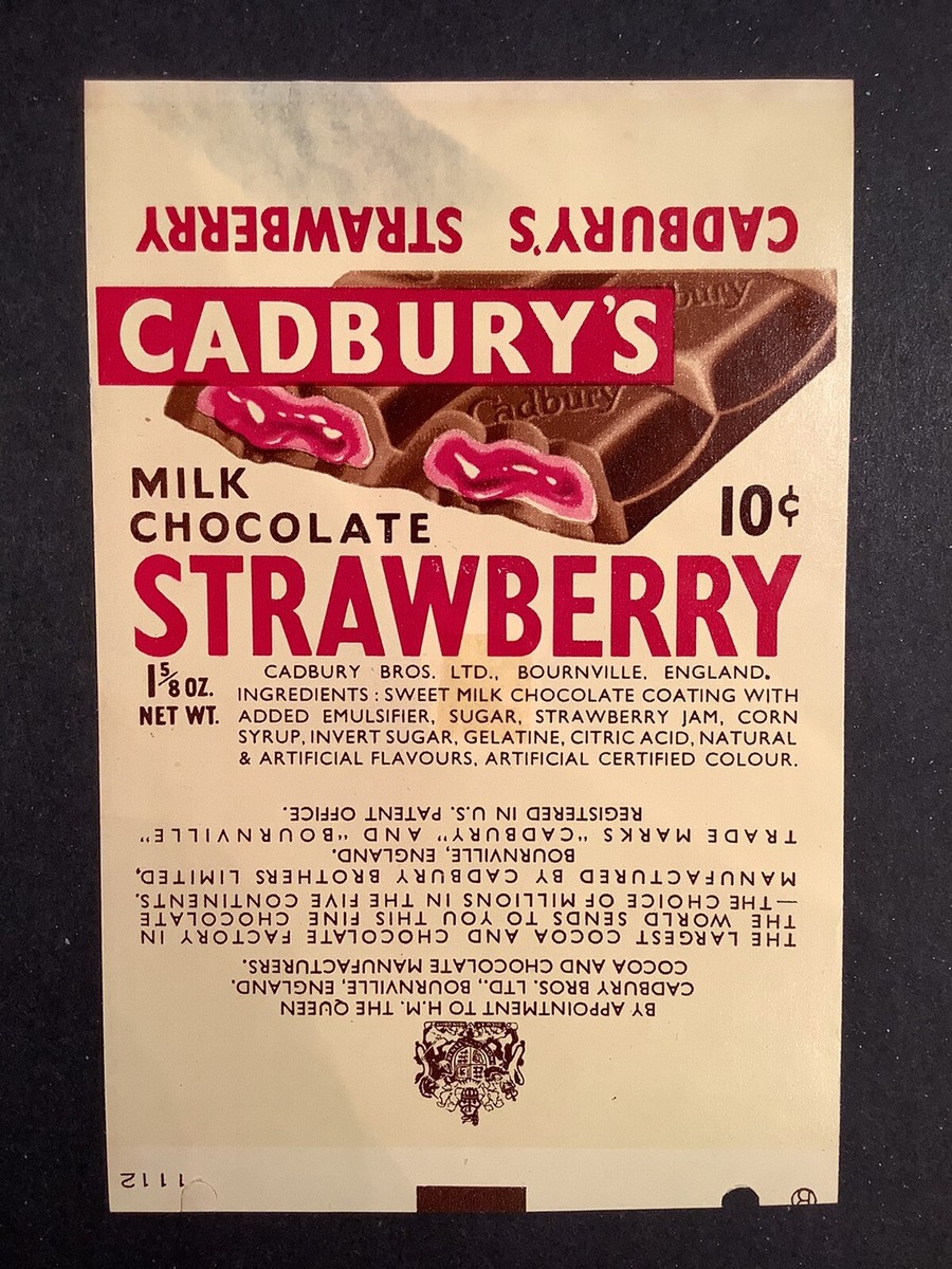 Cadburys Chocolate Bar Wrappers