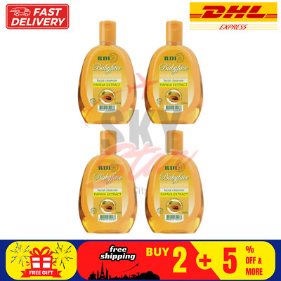 4 X RDL Babyface Facial Cleanser With Papaya Extract 150ml FAST SHIPPING