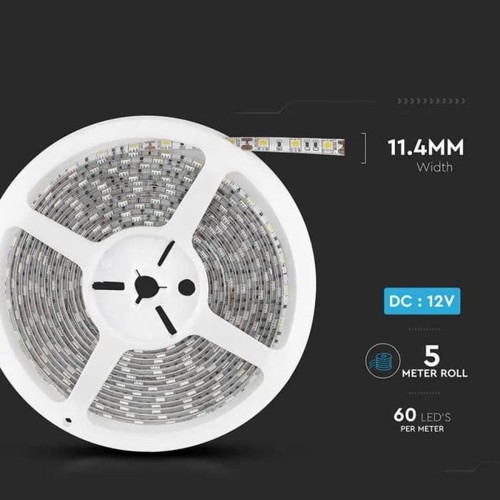 STRISCIA LED 1200LED V-Tac SMD Bobina 5mt Strip 2835 ALTA LUMINOSITA' IP20 NEW - Foto 6 di 9