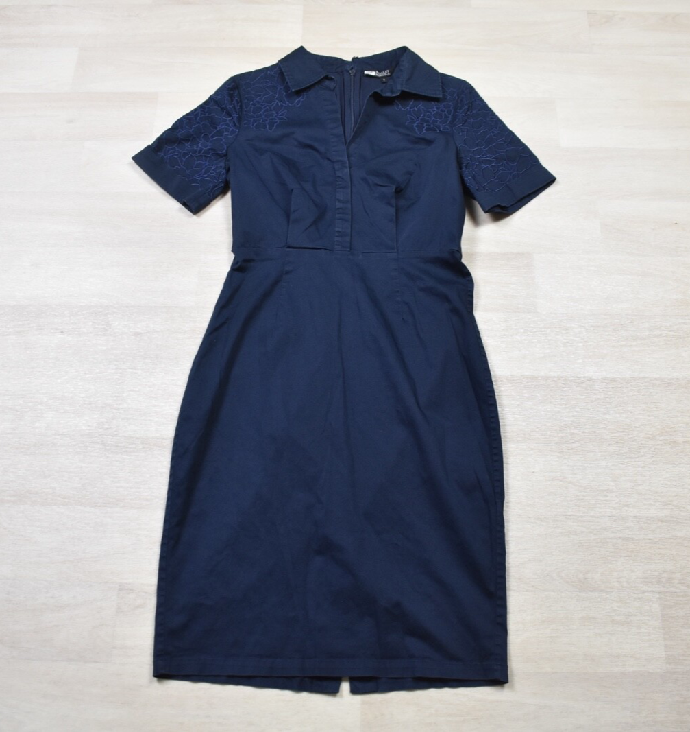 Badgley Mischka Bodycon Dress Shirtwaist Midi Dress Career Office Floral Blue 6 | eBay Badgley Mischka Bodycon Dress Shirtwaist Midi Dress Career Office Floral Blue 6 | eBay