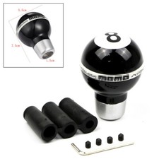 Black No.8 Ball Style Universal Manual Car Gear Stick Shift Knob Shifter Lever