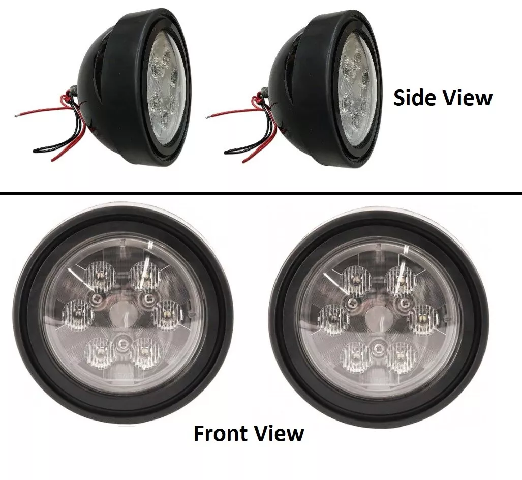 Pair of 12 Volt LED Light w/ Rear Mount Stud - Tractor Light