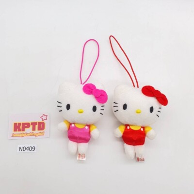 Hello Kitty N409 Hello Kitty Sanrio Eikoh 2016 Strap Plush  3.5'' Toy Doll Japan
