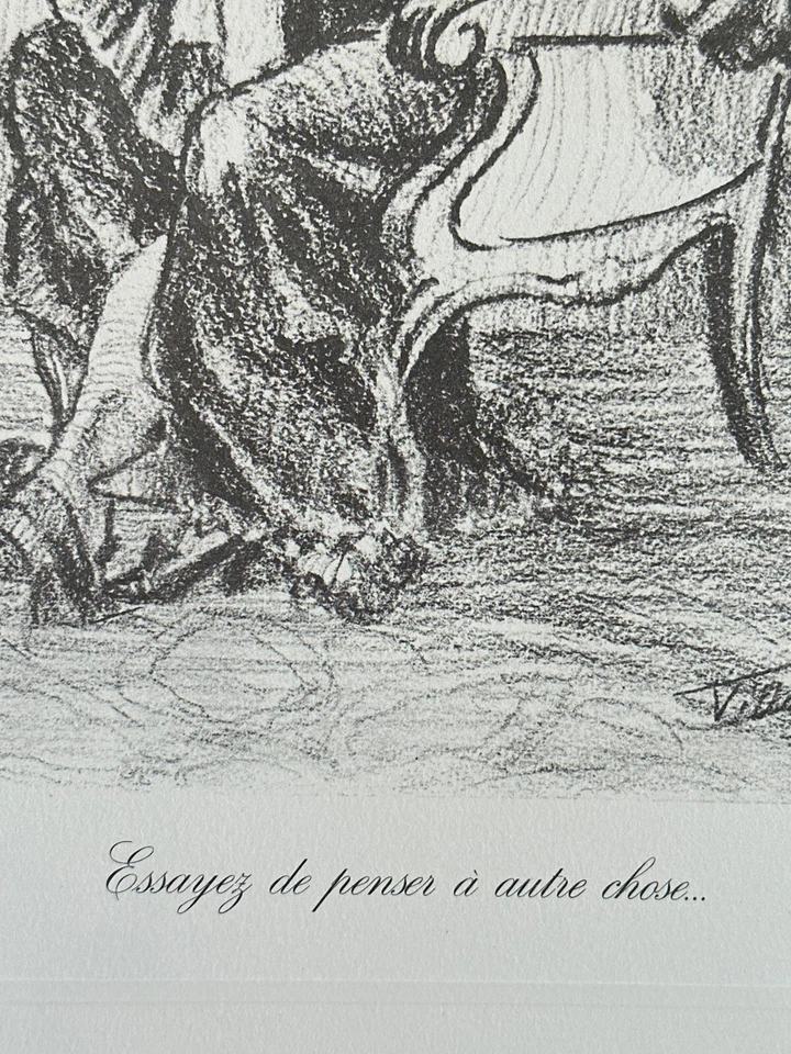 Grande gravure signée dentiste extraction dent scène caricature humour - Photo 3/4