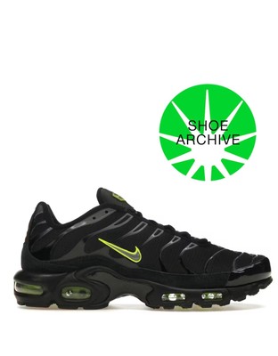 NEW Men's 7 Nike Air Max Plus TN Tuned Black Volt Cool Grey FQ2381-001 3A