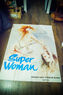 SUPER WOMAN   Adult X-Rated Large French Grande Vintage Movie Poster Original 