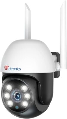 Ctronics PTZ Überwachungskamera Aussen WLAN, 1080P Kabellose WiFi IP Kamera,DE.