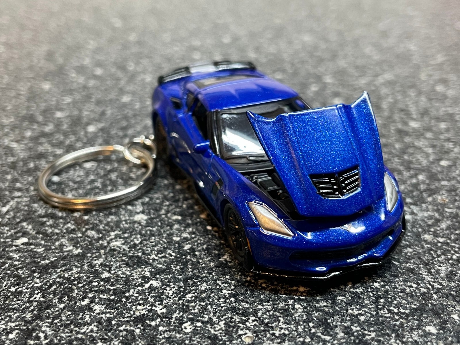 C7 Corvette Z06 Blue Keychain Hot Wheels Matchbox