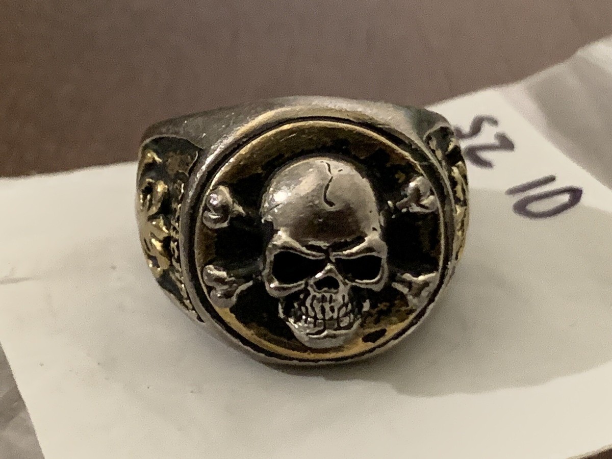 Affliction Skull and Bones VINTAGE Ring .925 Sterling Silver