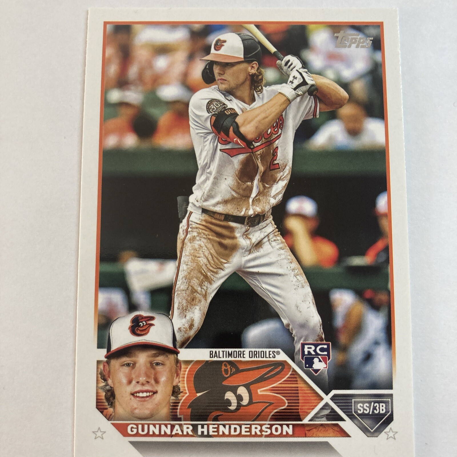 Gunnar Henderson 2023 Topps Series One, Rookie Card No. 206 Baltimore Orioles RC