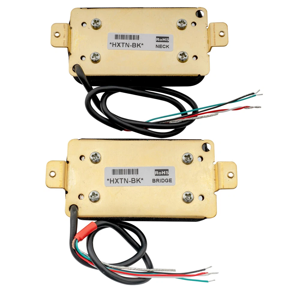 Conjunto de captadores de ponte de pescoço de guitarra Artec HXTN preto trilho quente duplo cerâmica Humbucker - Imagem 4 de 4