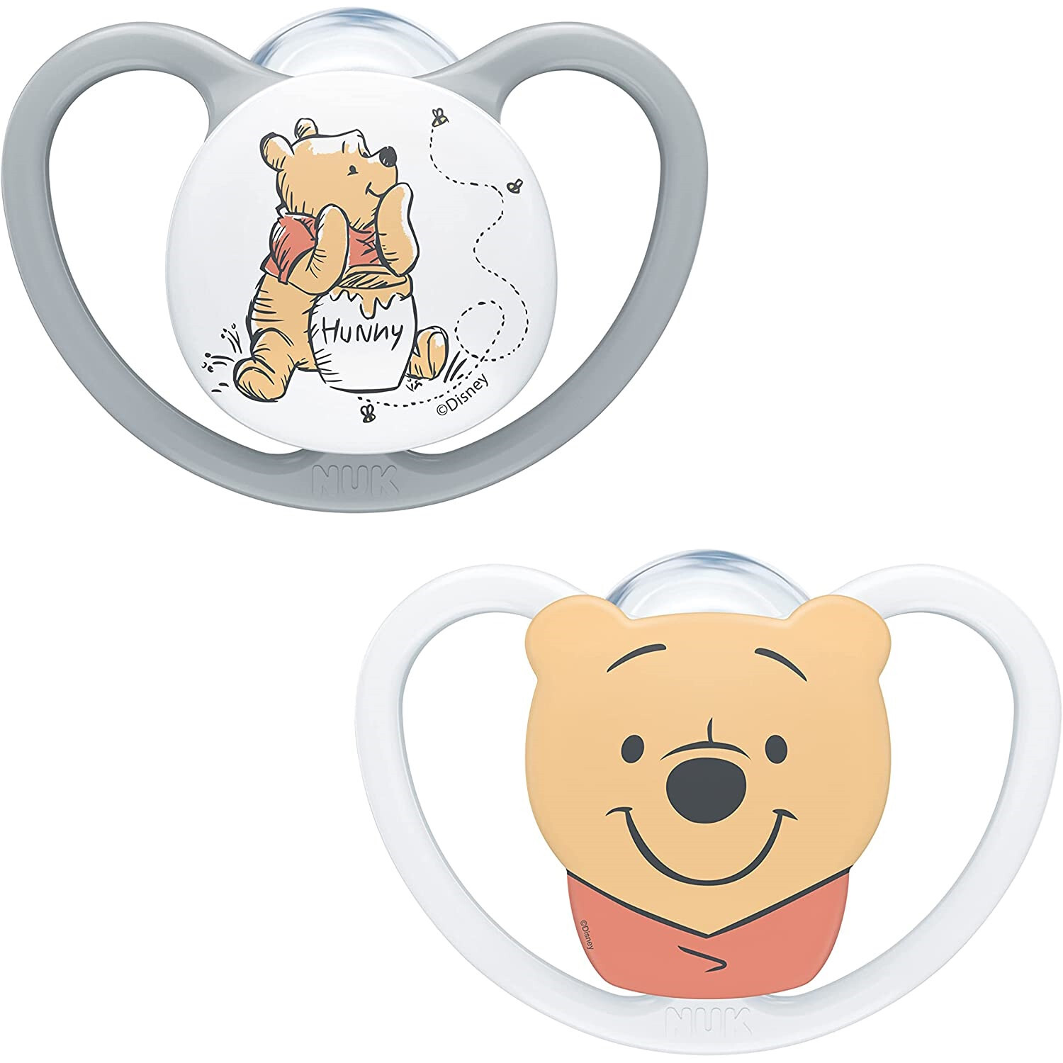 Nuk 0-6 m Dummy Disney Winnie the Pooh Silicone Unisex Soother 2 Pcs Case