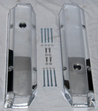 Polished Fabricated Aluminum Valve Covers For Big Block Mopar 383 400 440 B Rb Polished Fabricated Aluminum Valve Covers For Big Block Mopar 383 400 440 B Rb