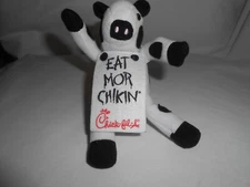 Chick-fil-A Cow Eat Mor Chikin 6" Stuffed Cow Plush 2002 Promotional Advertising