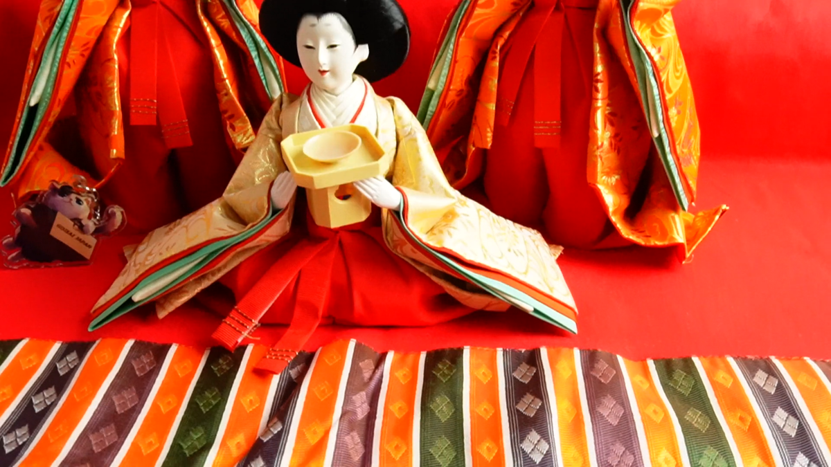 Japan Hina doll Hinamatsuri Kimono Three court ladies Set No Box